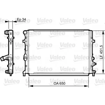 Radiateur, refroidissement du moteur VALEO 735280