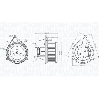 Pulseur d'air habitacle MAGNETI MARELLI