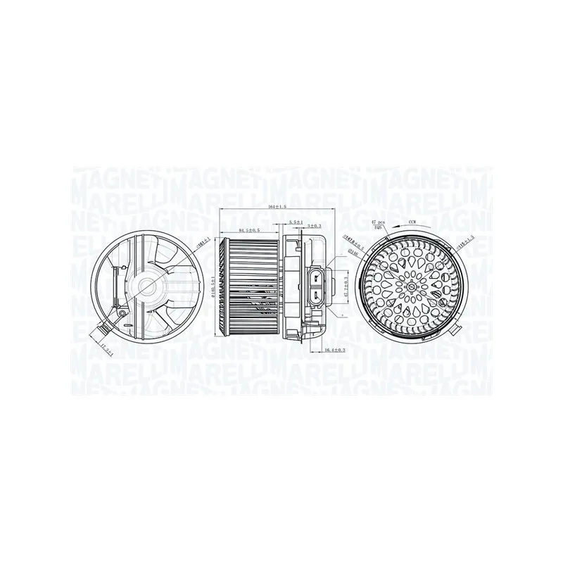 Pulseur d'air habitacle MAGNETI MARELLI 069412272010