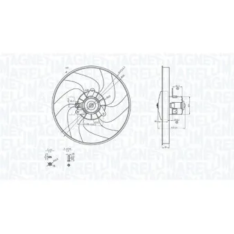 Ventilateur, refroidissement du moteur MAGNETI MARELLI