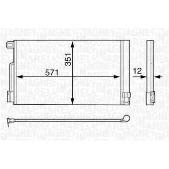 Condenseur, climatisation MAGNETI MARELLI 350203611000