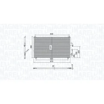 Condenseur, climatisation MAGNETI MARELLI 350203804000