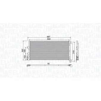 Condenseur, climatisation MAGNETI MARELLI