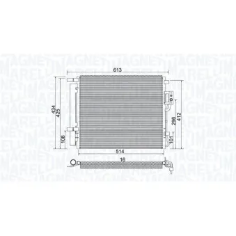 Condenseur, climatisation MAGNETI MARELLI