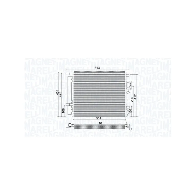 Condenseur, climatisation MAGNETI MARELLI 350203977000