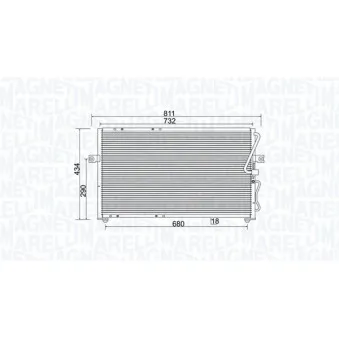 Condenseur, climatisation MAGNETI MARELLI