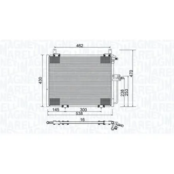 Condenseur, climatisation MAGNETI MARELLI 350203988000