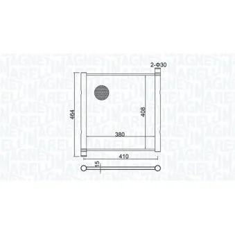 Radiateur, refroidissement du moteur MAGNETI MARELLI 350213151900