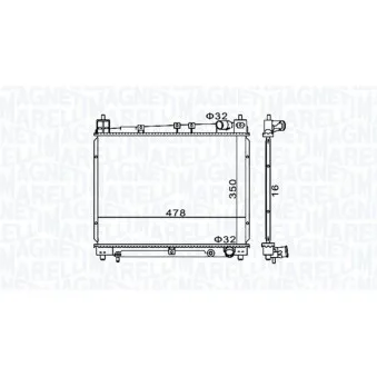 Radiateur, refroidissement du moteur MAGNETI MARELLI