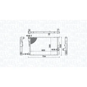 Radiateur, refroidissement du moteur MAGNETI MARELLI 350213155200