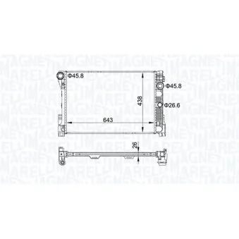 Radiateur, refroidissement du moteur MAGNETI MARELLI 350213161300