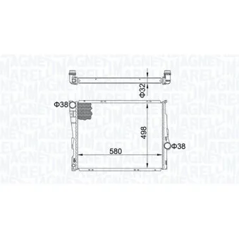 Radiateur, refroidissement du moteur MAGNETI MARELLI 350213163600