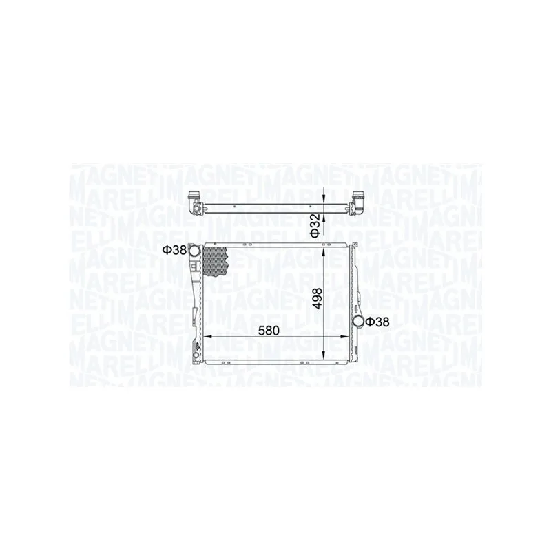 Radiateur, refroidissement du moteur MAGNETI MARELLI 350213163600