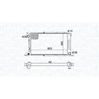 Radiateur, refroidissement du moteur MAGNETI MARELLI 350213163800