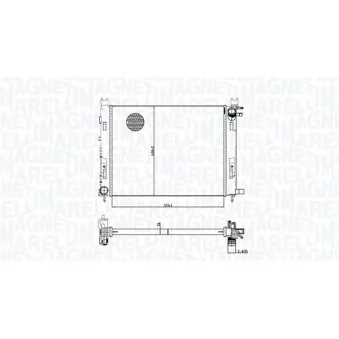 Radiateur, refroidissement du moteur MAGNETI MARELLI 350213165100