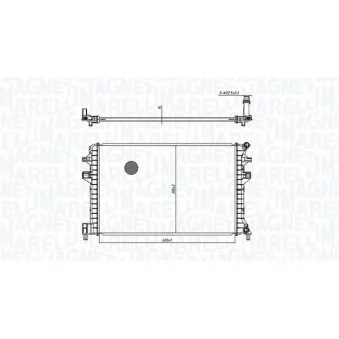 Radiateur, refroidissement du moteur MAGNETI MARELLI 350213166300