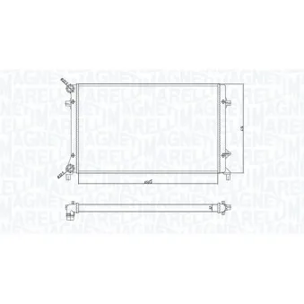 Radiateur, refroidissement du moteur MAGNETI MARELLI 350213166900