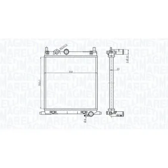 Radiateur, refroidissement du moteur MAGNETI MARELLI 350213167500