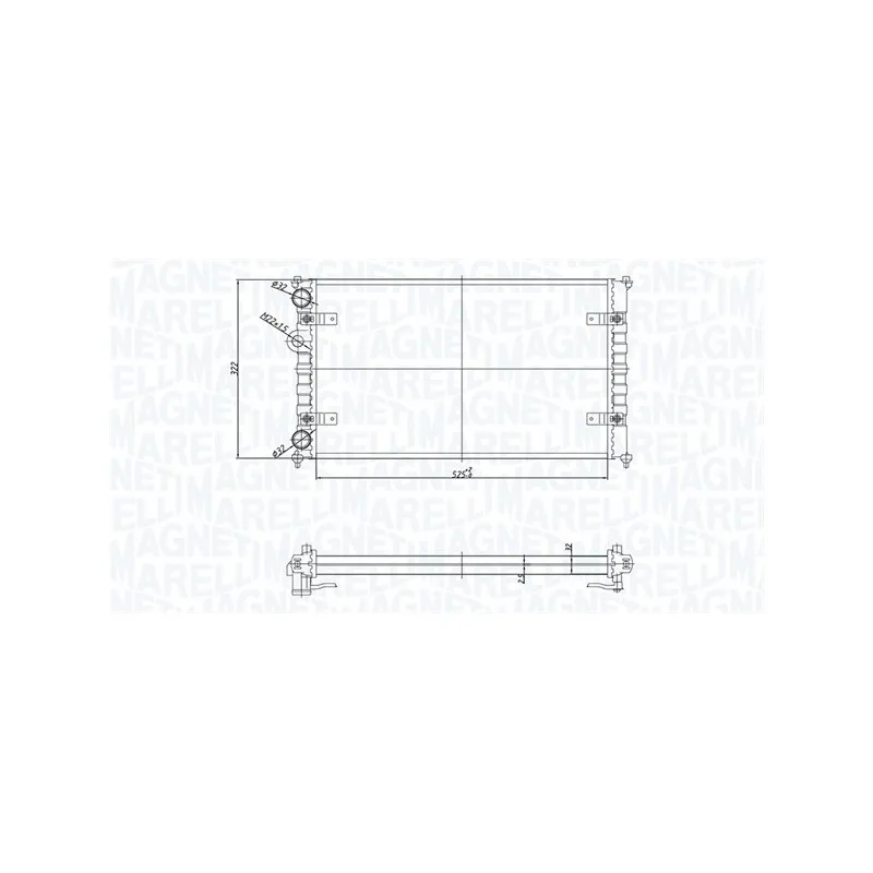 Radiateur, refroidissement du moteur MAGNETI MARELLI 350213167700