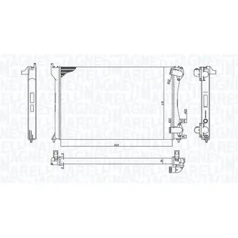 Radiateur, refroidissement du moteur MAGNETI MARELLI 350213171300