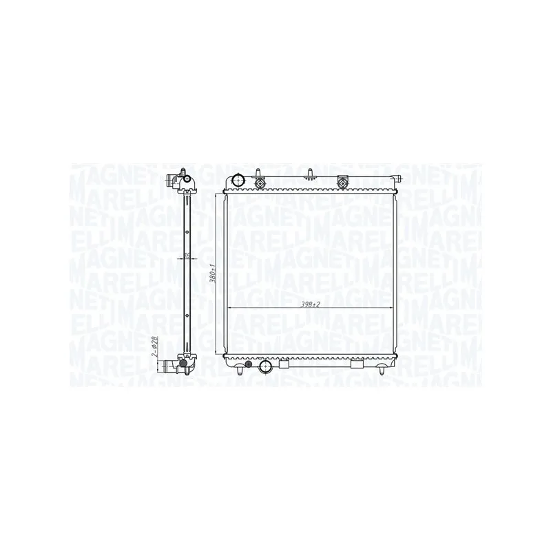 Radiateur, refroidissement du moteur MAGNETI MARELLI 350213173500