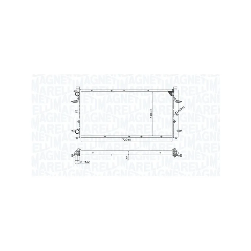 Radiateur, refroidissement du moteur MAGNETI MARELLI 350213174600