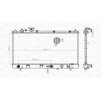 Radiateur, refroidissement du moteur MAGNETI MARELLI