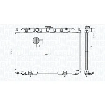 Radiateur, refroidissement du moteur MAGNETI MARELLI 350213175700