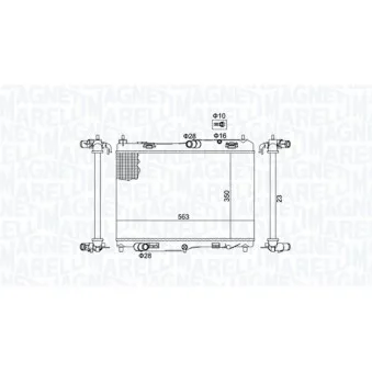 Radiateur, refroidissement du moteur MAGNETI MARELLI 350213184700