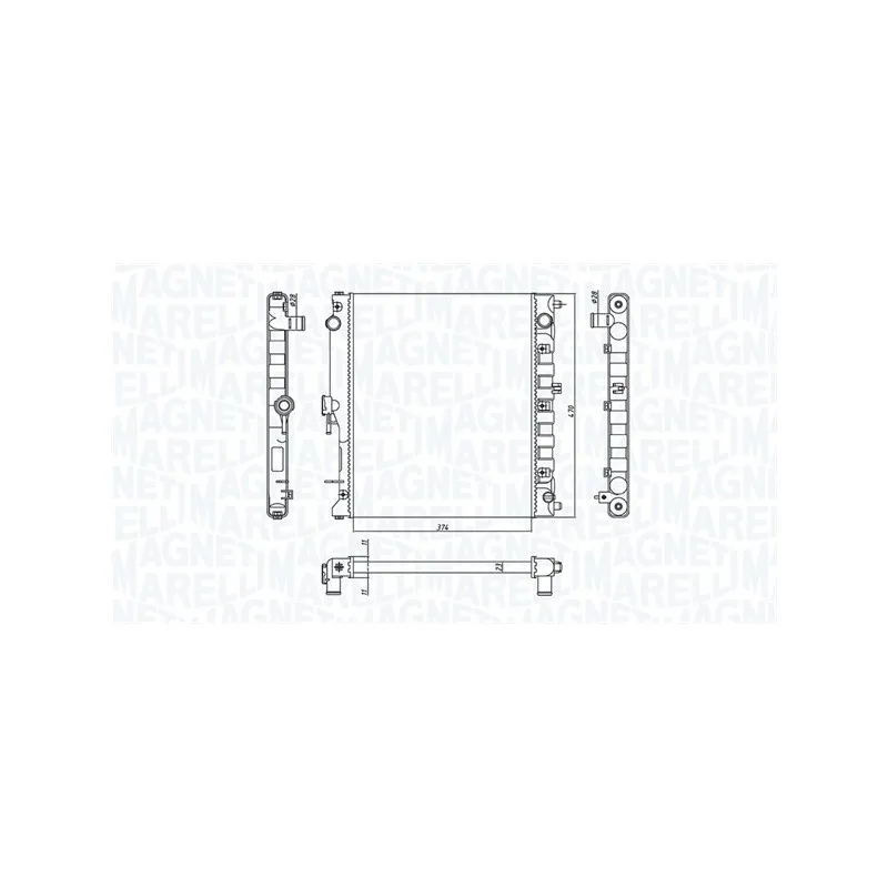 Radiateur, refroidissement du moteur MAGNETI MARELLI 350213192700