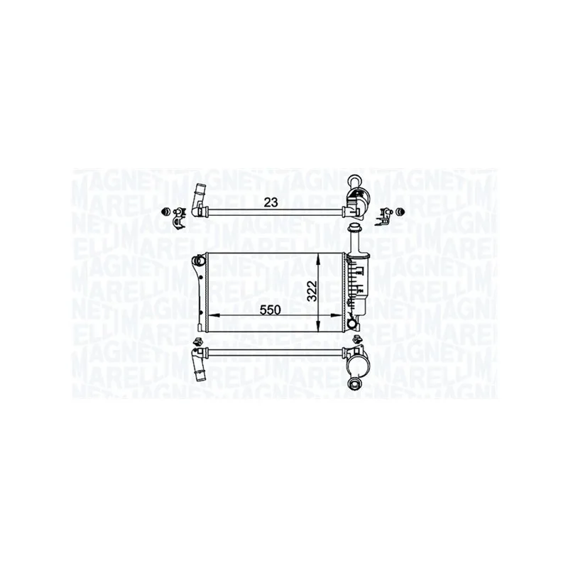 Radiateur, refroidissement du moteur MAGNETI MARELLI 350213196200