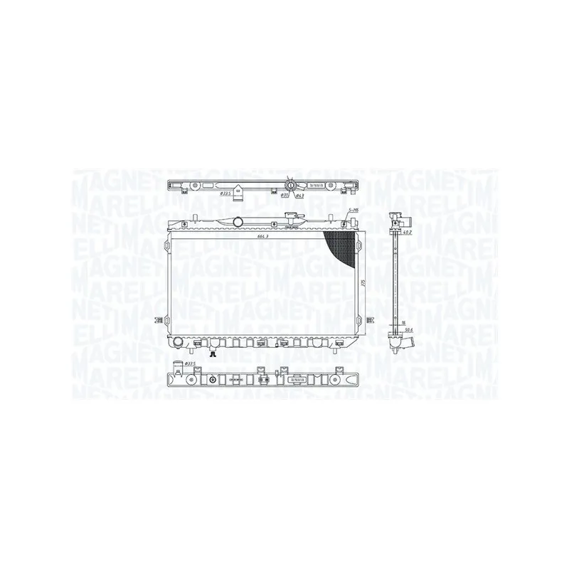 Radiateur, refroidissement du moteur MAGNETI MARELLI 350213197200