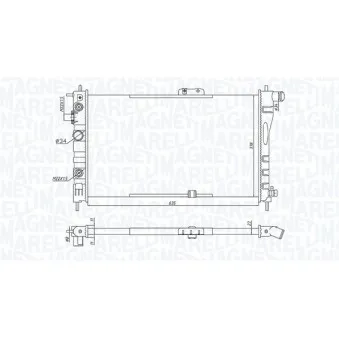 Radiateur, refroidissement du moteur MAGNETI MARELLI 350213197900