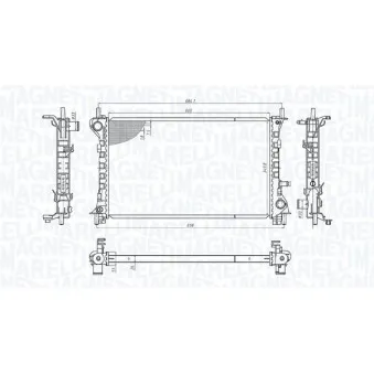 Radiateur, refroidissement du moteur MAGNETI MARELLI 350213201200