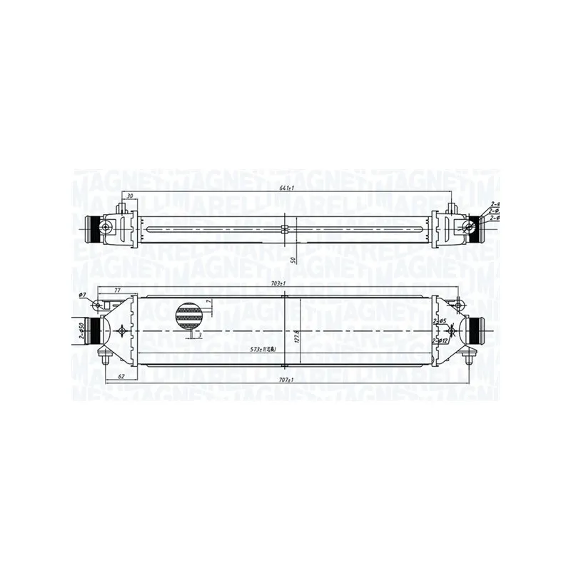 Intercooler, échangeur MAGNETI MARELLI 351319204100