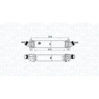 Intercooler, échangeur MAGNETI MARELLI