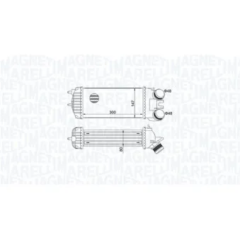 Intercooler, échangeur MAGNETI MARELLI 351319205110