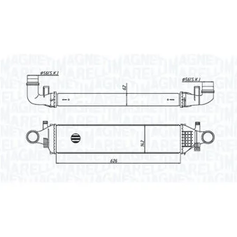 Intercooler, échangeur MAGNETI MARELLI 351319205400