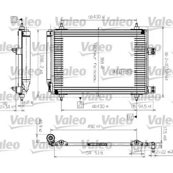 Condenseur, climatisation VALEO 817526