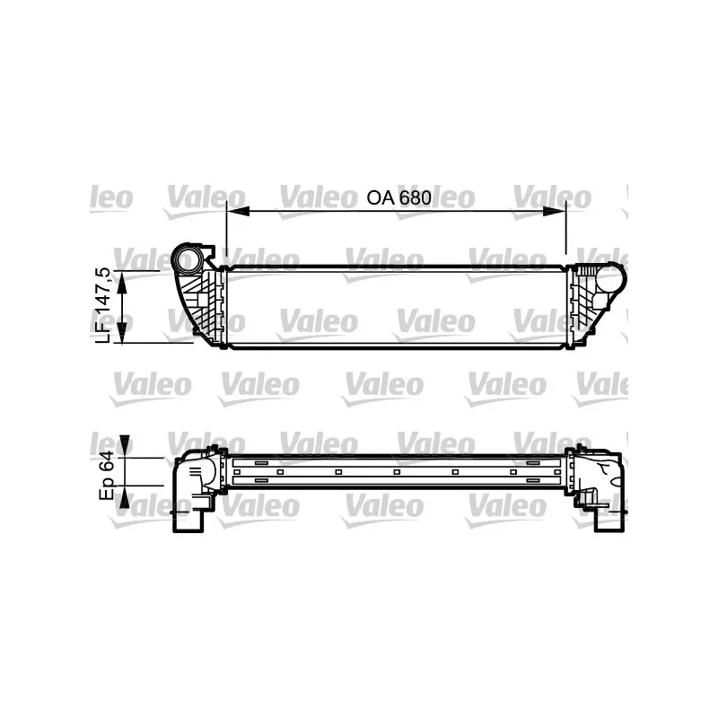 Intercooler, échangeur VALEO 817828