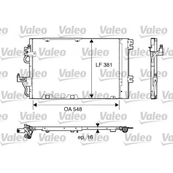 Condenseur, climatisation VALEO 817846