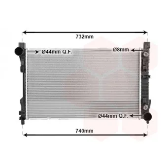 Radiateur, refroidissement du moteur VAN WEZEL 30002727