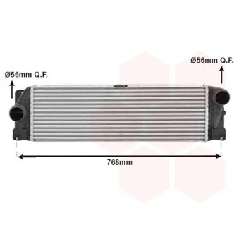 Intercooler, échangeur VAN WEZEL 30014710