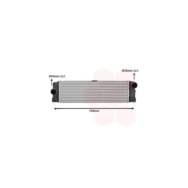 Intercooler, échangeur VAN WEZEL 30014710