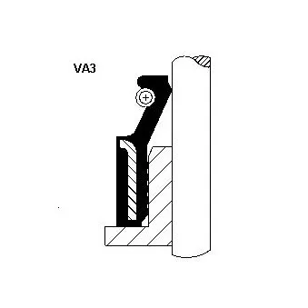 Bague d'étanchéité, tige de soupape CORTECO 49472008