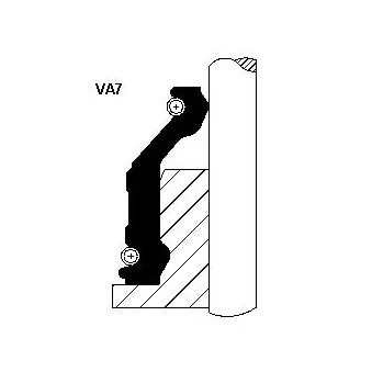 Bague d'étanchéité, tige de soupape CORTECO 49472914