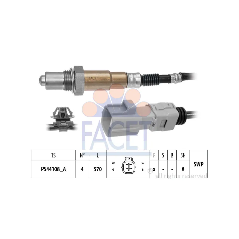 Sonde lambda FACET 10.8557