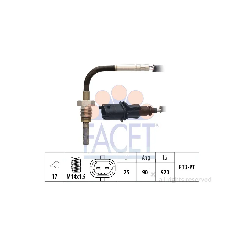 Capteur, température des gaz FACET 22.0168