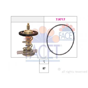 Thermostat, liquide de refroidissement FACET 7.8511