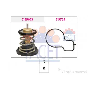 Thermostat, liquide de refroidissement FACET 7.8965